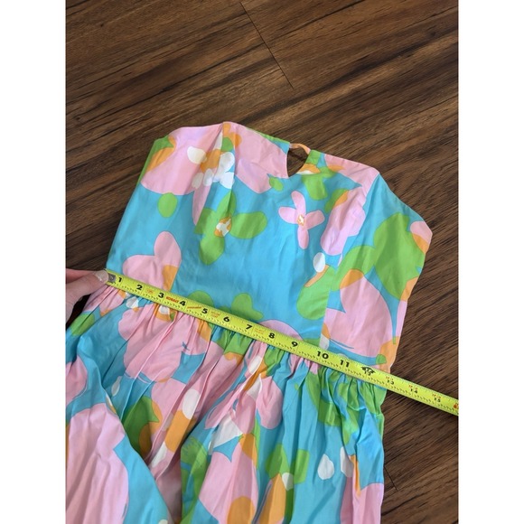 Lilly Pulitzer Richelle Strapless Tie Back Dress in Shorely Blue Mojo womens 2 - Picture 7 of 7